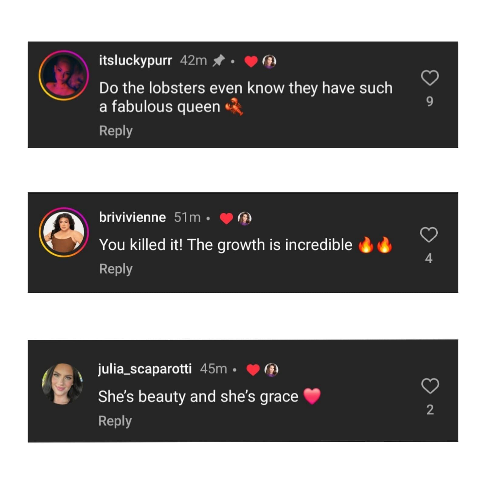 Jordon Hudson's IG post's comment section (image credit: instagram/jordon)